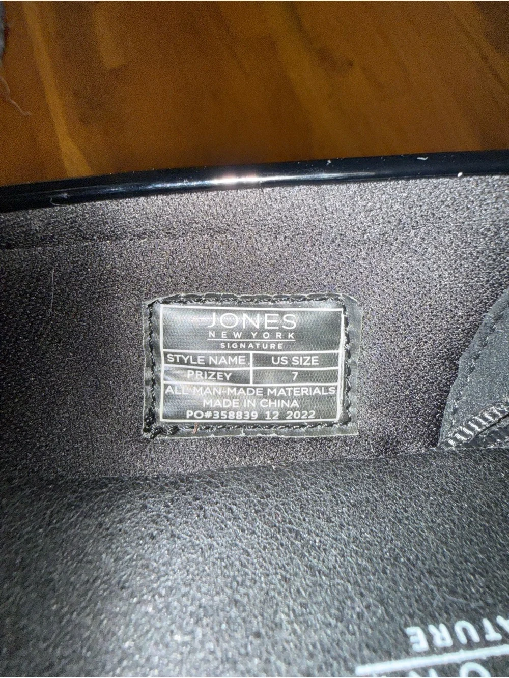 Jones New York Black Patent Leather Penny Loafers